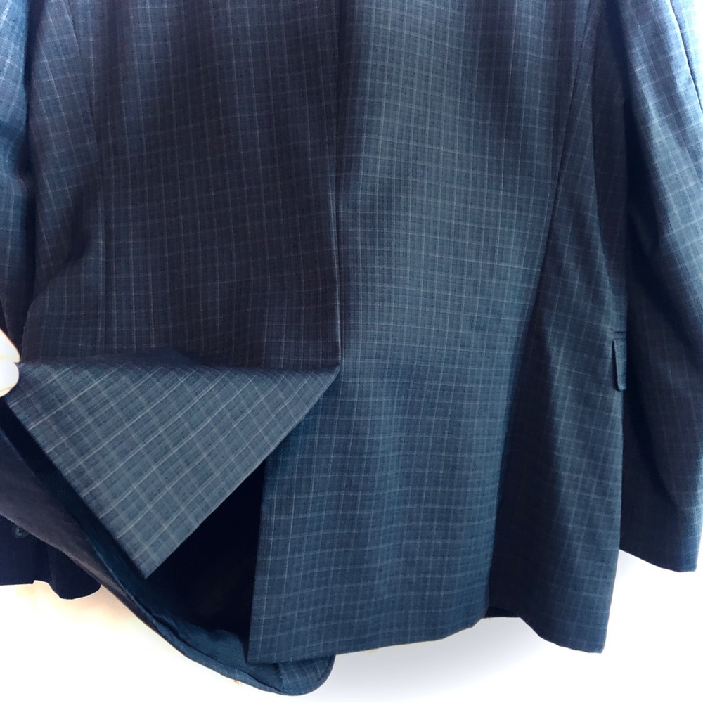 Hugo Boss Aeris $400 Trim Fit Check Sport Coat Black Blue Gray 100% Wool 40R - Picture 5 of 9
